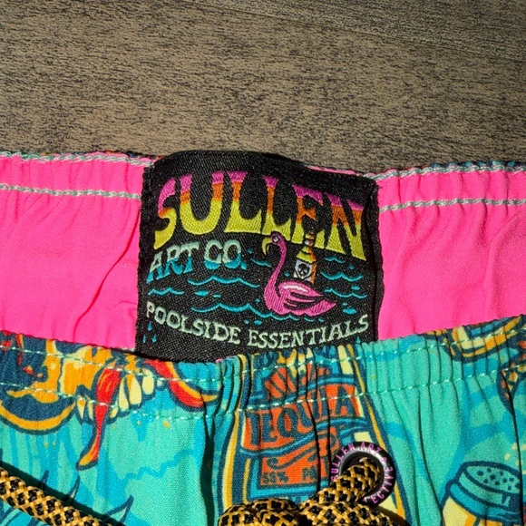 Sullen Men's Tequila Party Multi Colored Board Shorts - Picture 7 of 11